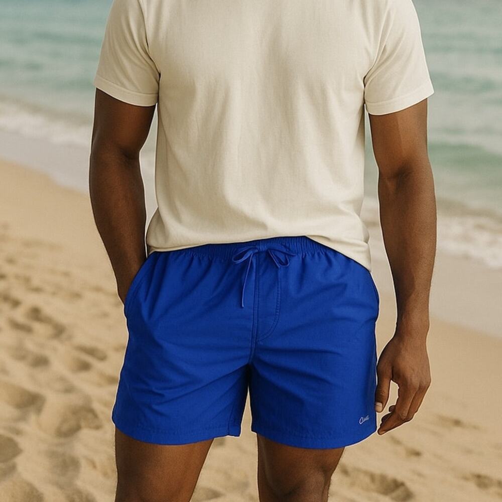 CALVIN KLEIN Men's Bright Royal Blue Swim Trunks Shorts ~ Swimsuit Size XL